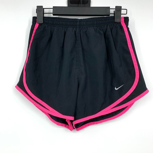 Nike Pants - Nike Running Shorts Tempo Mesh Black Barbie Pink Lined Dri Fit
